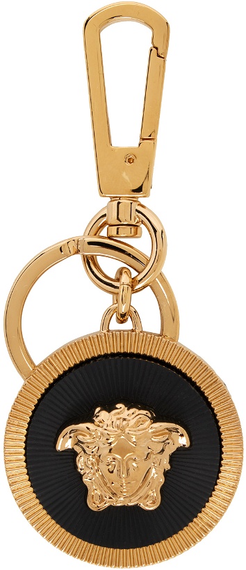 Photo: Versace Gold & Black Medusa Biggie Keychain