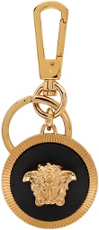 Versace Gold & Black Medusa Biggie Keychain