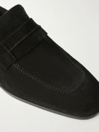 TOM FORD - Sean Suede Penny Loafers - Black