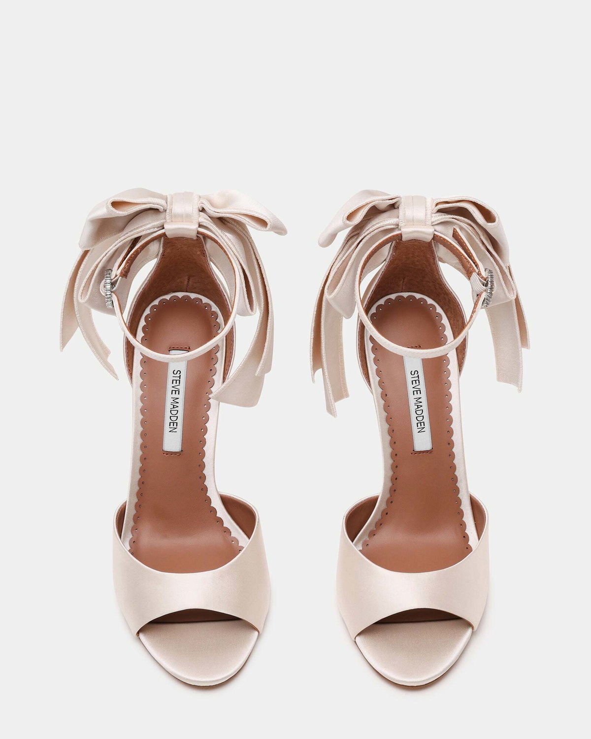 Steve Madden Bougie Heels in White Satin