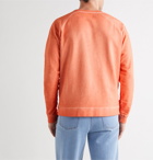 Folk - Rivet Garment-Dyed Loopback Cotton-Jersey Sweatshirt - Orange
