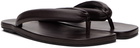 Dries Van Noten Brown Leather Flip Flops