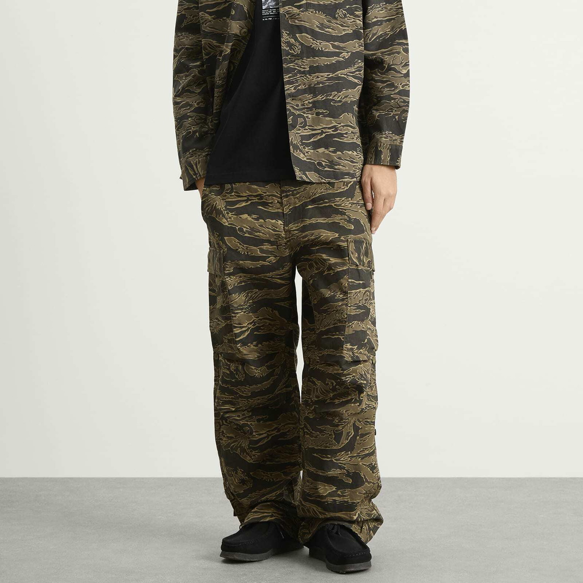 Maharishi Men's Bonsai Tigerstripe Loose Snopants in Mint Gold