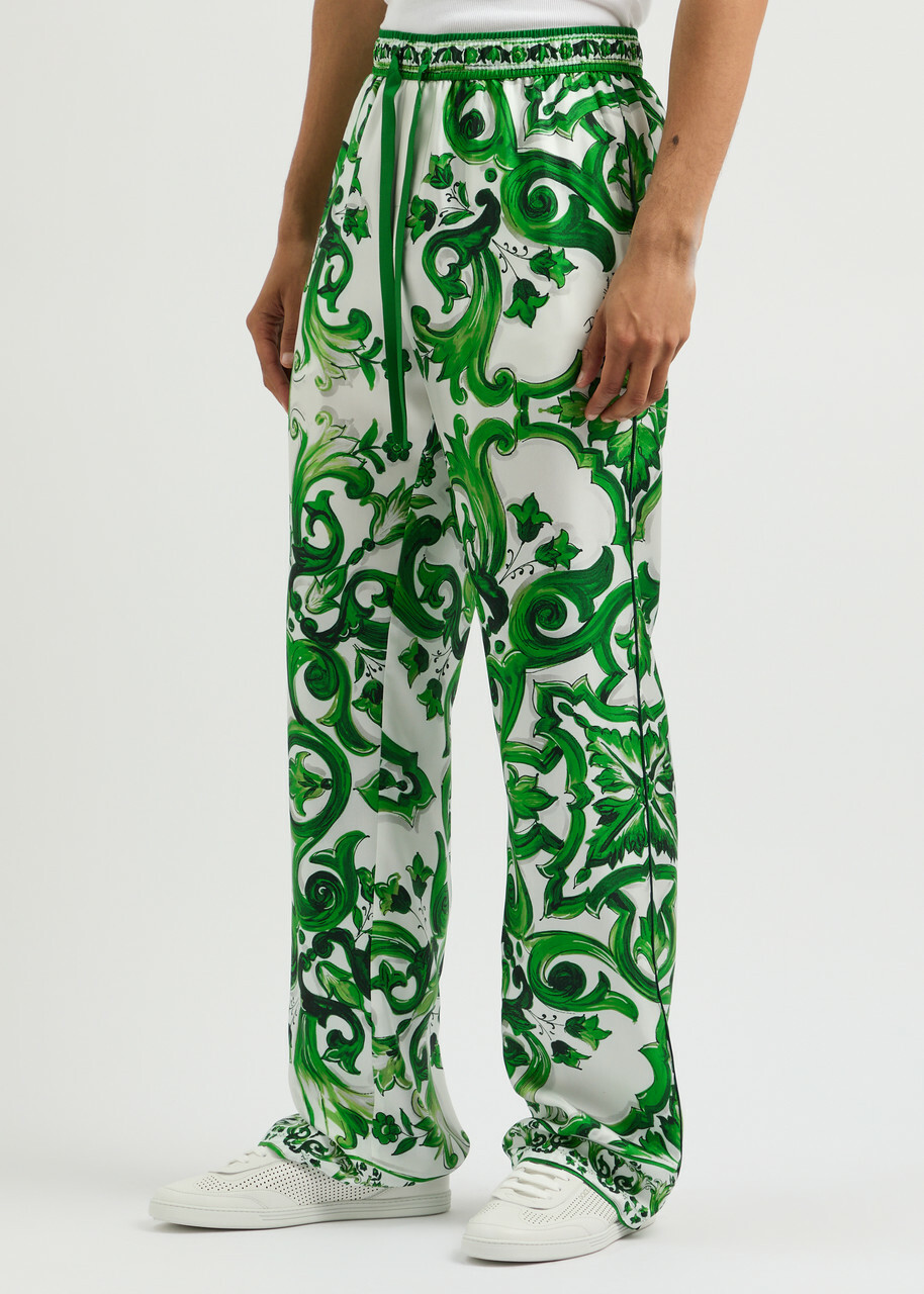 【関税&送料込】Dolce & Gabbana Silk Trousers With Maiolica 23607332_53785093_600.jpg