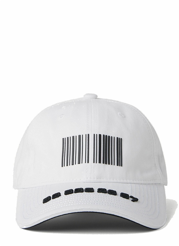 Photo: VTMNTS - Barcode Baseball Cap in White