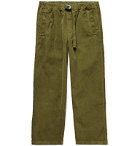 Albam - Tapered Garment-Dyed Cotton-Corduroy Trousers - Green