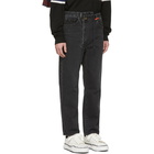 Miharayasuhiro Black Slided Jeans