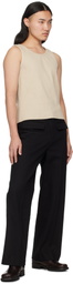 lesugiatelier Beige Cut Out Tank Top