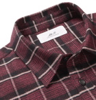 Mr P. - Checked Brushed Cotton-Flannel Shirt - Men - Red