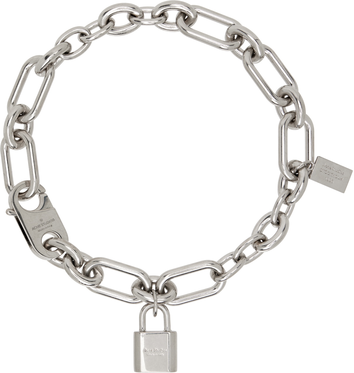 Acne Studios Padlock Chain Necklace Acne Studios