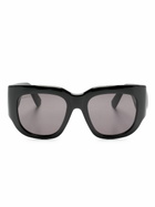 Gucci Eyewear Black Double G Oversize-Frame Sunglasses