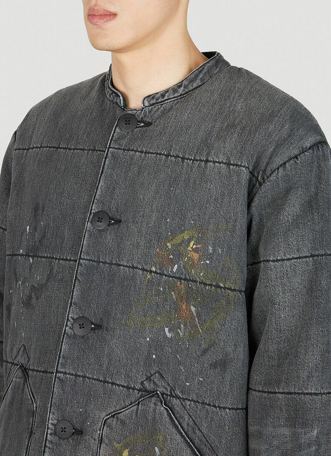 Liberaiders Paint Splatter Denim Jacket