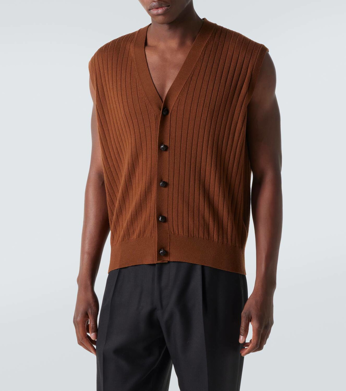 Bottega Veneta Ribbed-knit wool sweater vest