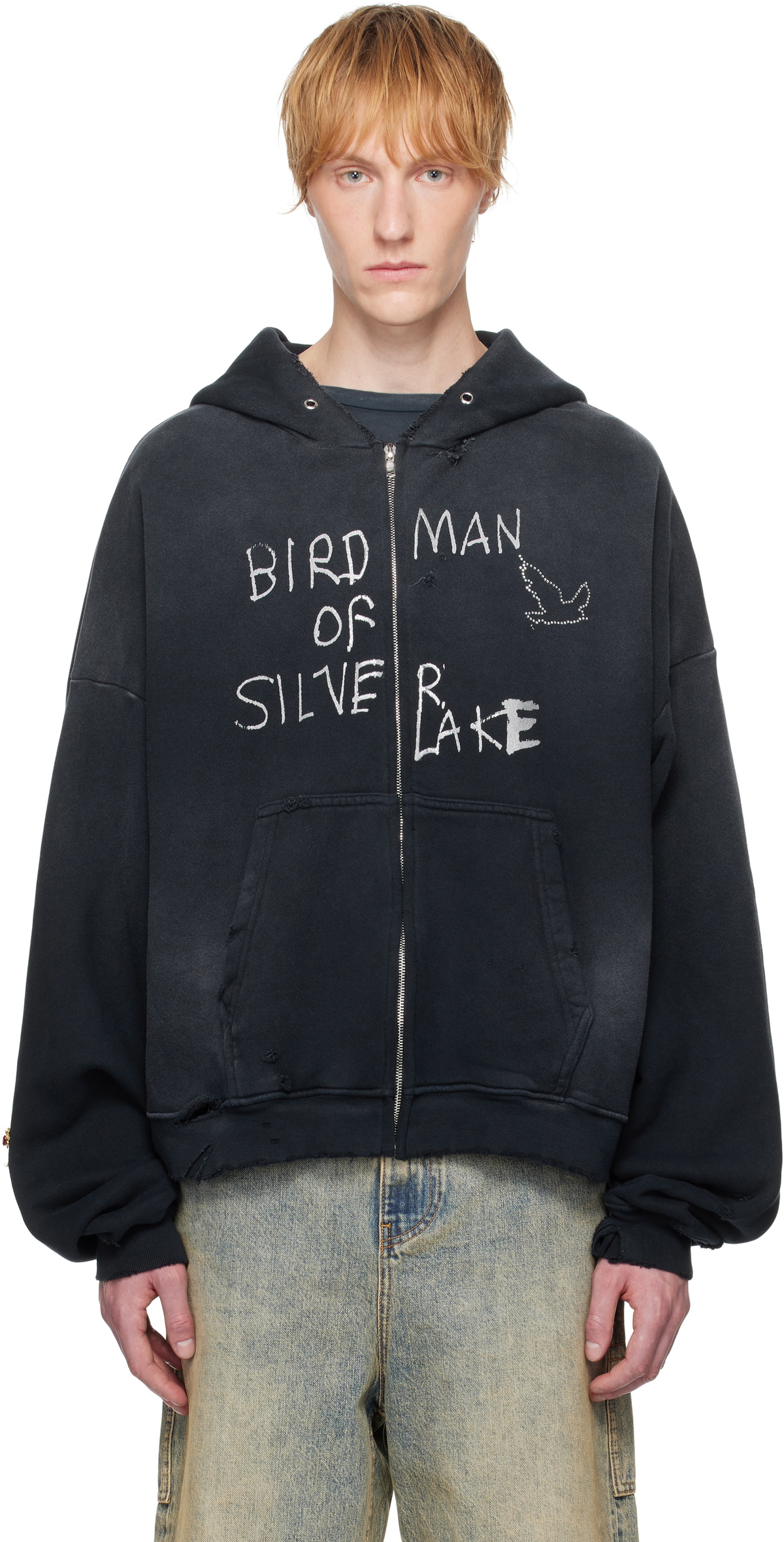 PALY Black 'Birdman Of Silver Lake' Zip Hoodie
