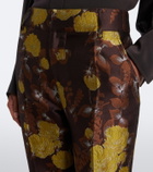 La DoubleJ Hendrix floral jacquard straight pants