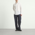Carter Young Men's Business Shirt in White/Blue Stripe
