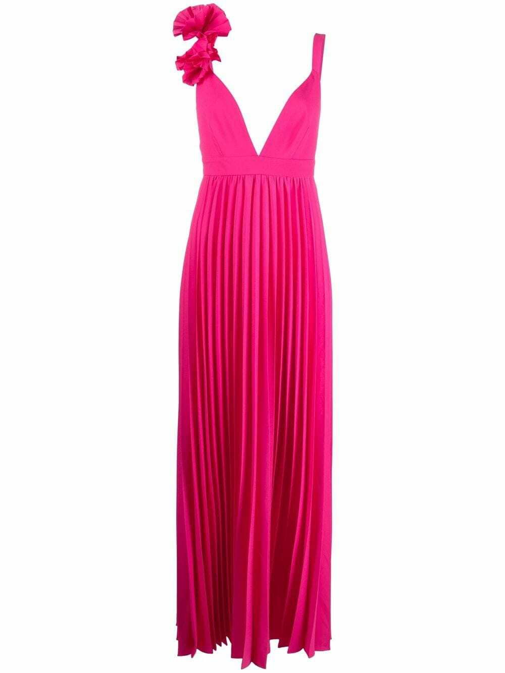 PAROSH - Pleated Long Dress Parosh