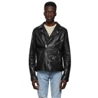 Ksubi Black Leather Capitol Jacket