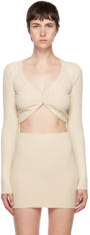 Photo: COTTON CITIZEN Off-White Capri Cardigan