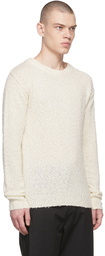 AMOMENTO Off-White Fancy Pullover Sweater