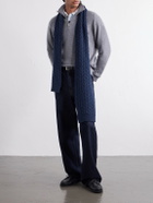 Begg & Co - Bernard Cashmere and Wool-Blend Scarf - Blue
