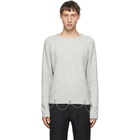 Random Identities Grey Wool Chain Crewneck