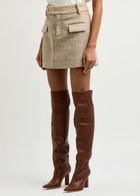 Odd Muse The Ultimate Muse Striped Brushed-knit Mini Skirt Brown
