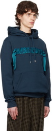 Lanvin Navy Curb Lace Hoodie
