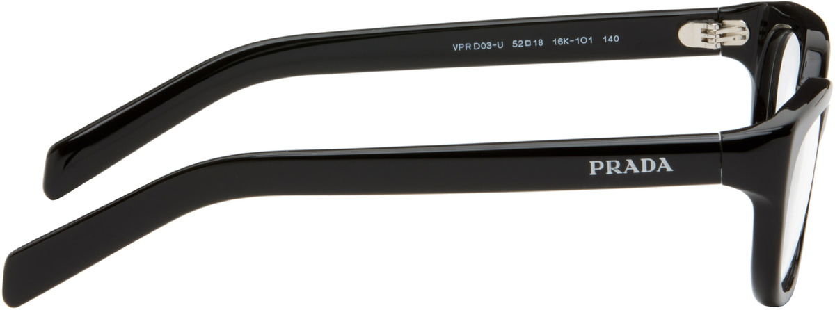 Prada Eyewear Black Round Glasses