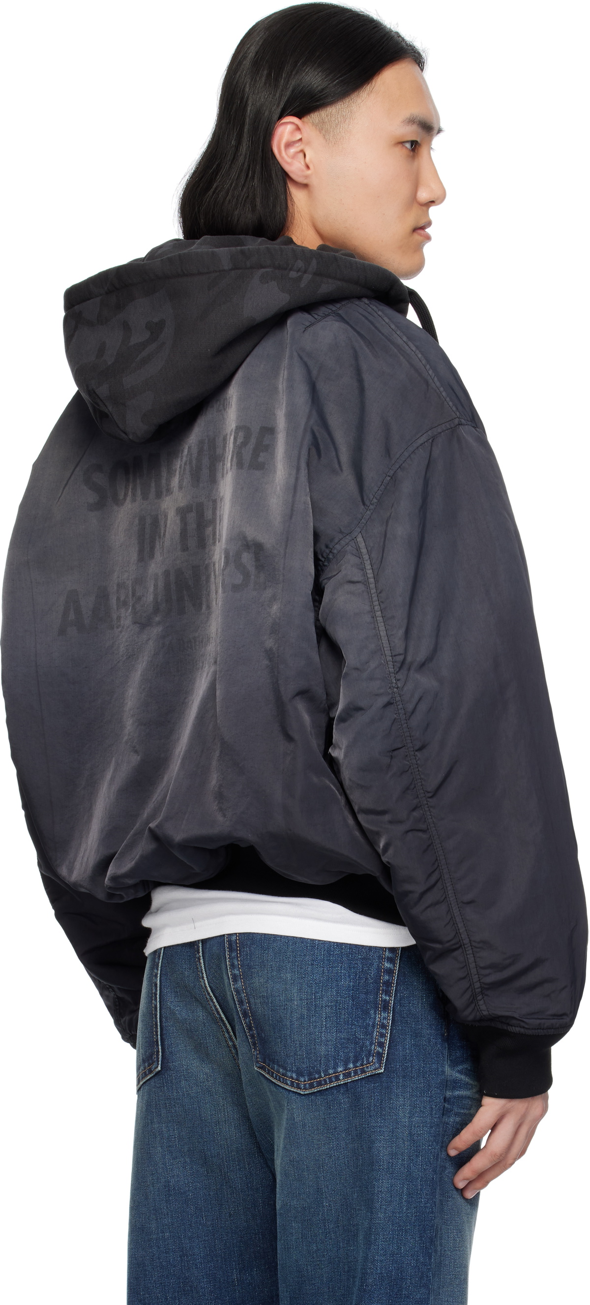 AAPE by A Bathing Ape Black Alpha Industries Edition MA-1 