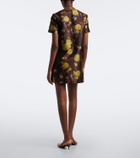 La DoubleJ Devon floral jacquard minidress