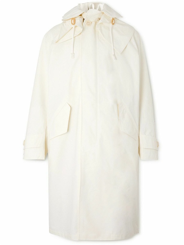 Photo: Applied Art Forms - AM2-1A Convertible Padded Cotton Hooded Parka with Detachable Liner - White