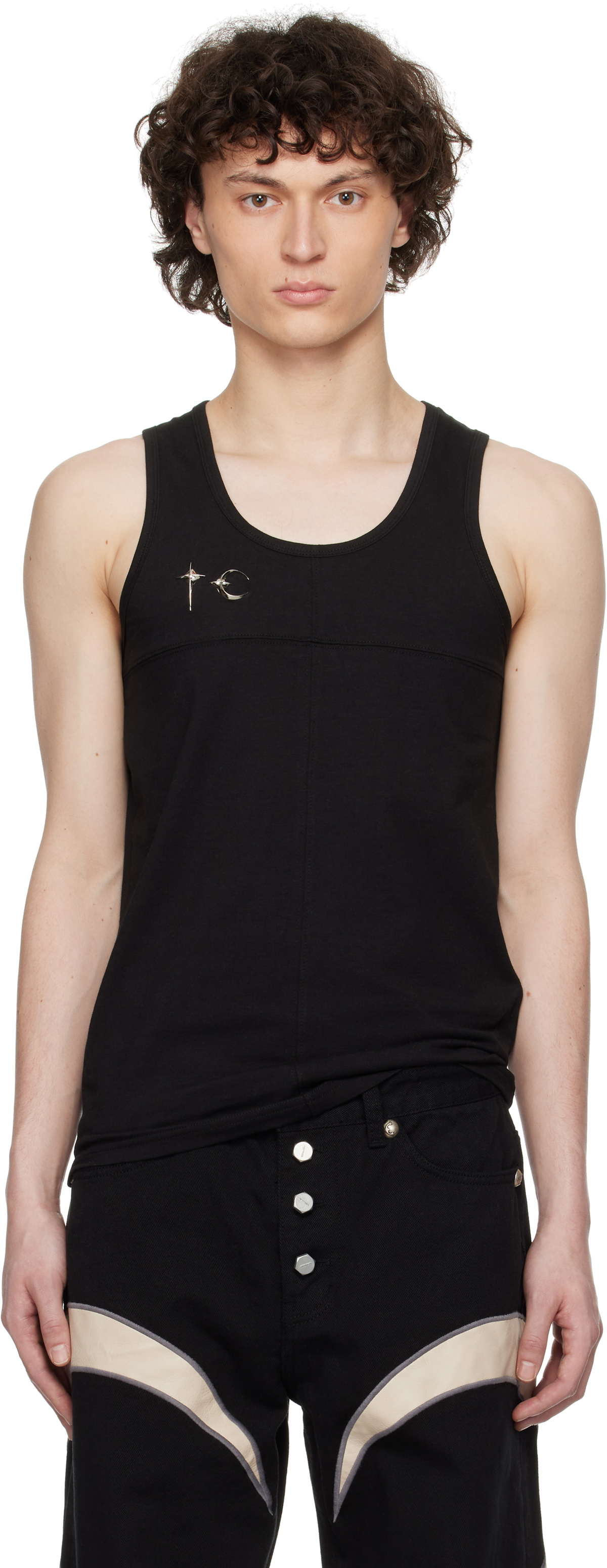 【THUG CLUB】Cross T Sleeveless White Cross T Sleeveless Tank Top by Thug Club on Sale