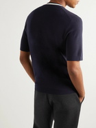 Loro Piana - Virgin Wool and Silk-Blend T-Shirt - Blue