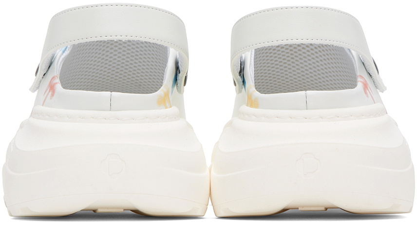 Phileo White Sabot Mules