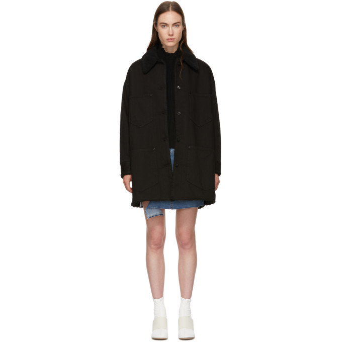 MM6 Maison Martin Margiela Black Denim Jacket MM6 Maison Margiela