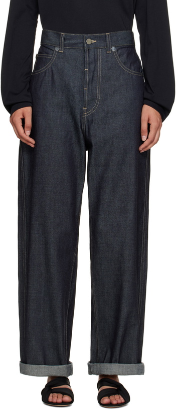 Photo: Sofie D'Hoore Navy Wide-Leg Denim Jeans