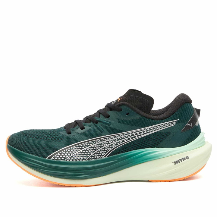 Photo: Puma Deviate NITRO 3 Sneaker in Green Terrain/Heat Fire