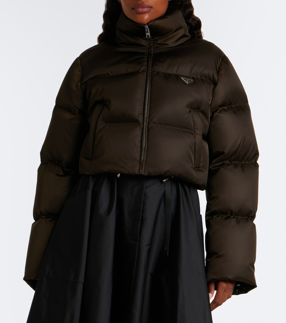 Prada Cropped Re-Nylon down jacket