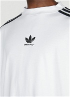 adidas x Balenciaga - Logo Print Long Sleeve T-Shirt in White