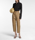Petar Petrov Pollis B belted high-rise leather pants