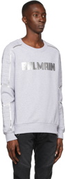 Balmain Grey Silver Cut Sweatshirt