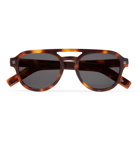 Ermenegildo Zegna - Aviator-Style Tortoiseshell Matte-Acetate Sunglasses - Men - Brown