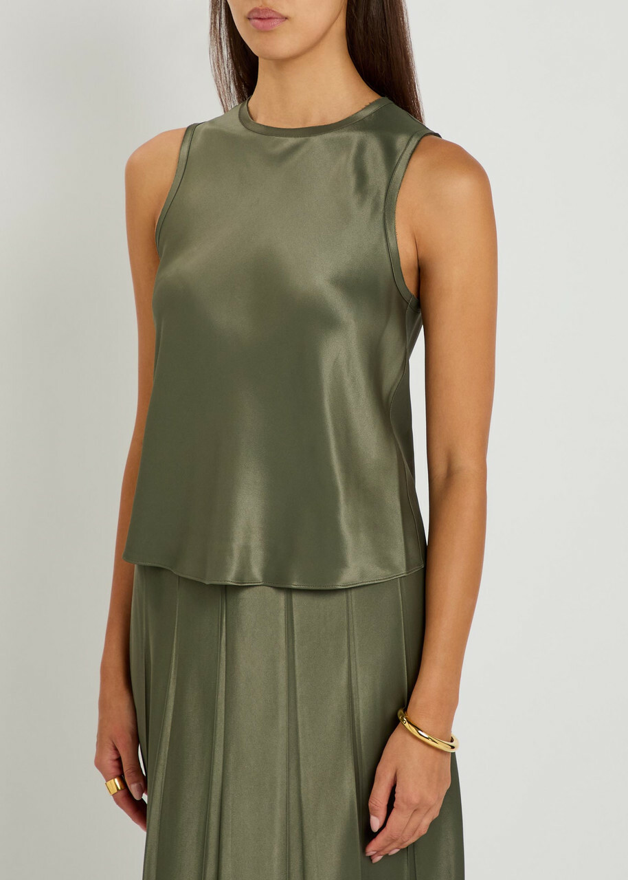 Vince Satin top Khaki