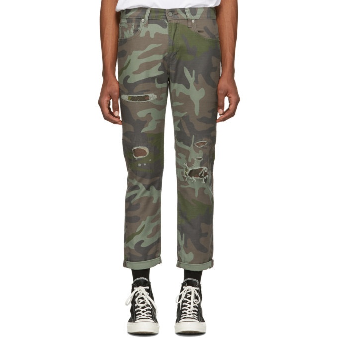 Photo: Levis Green and Brown Camo Hi-Ball Roll Jeans