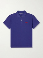 Acne Studios - Logo-Embroidered Cotton-Piqué Polo Shirt - Blue