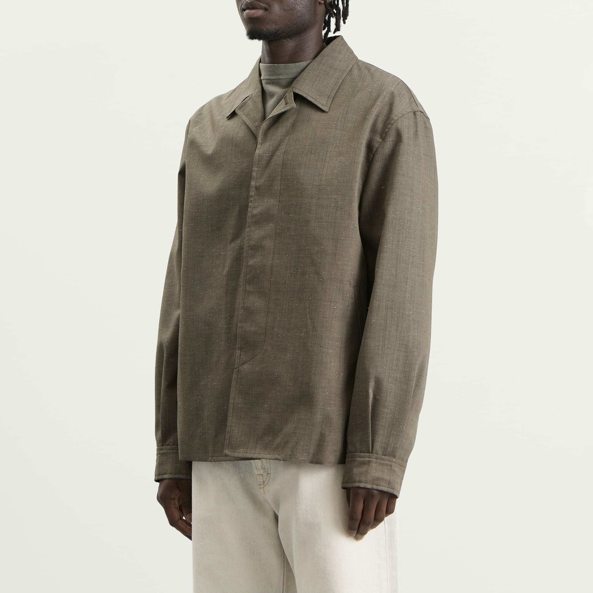 Our Legacy Men's Flowy Fleck Wool Pack Blazer in Clay