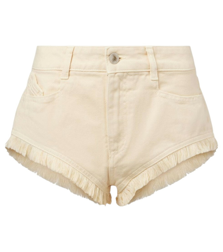 Photo: The Attico Fringed cotton canvas shorts