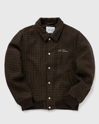 Les Deux Les Deux Varsity Houndstooth Wool Jacket Brown/Grey - Mens - Bomber Jackets