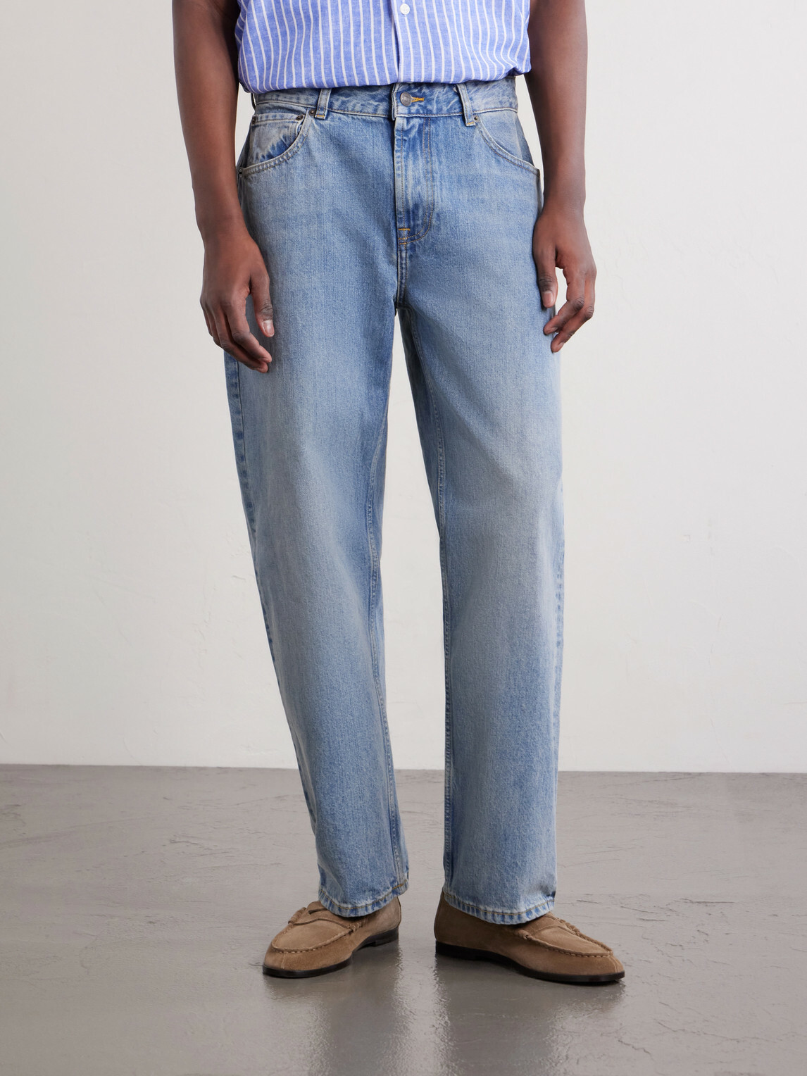 Corridor - Straight-Leg Organic Jeans - Blue